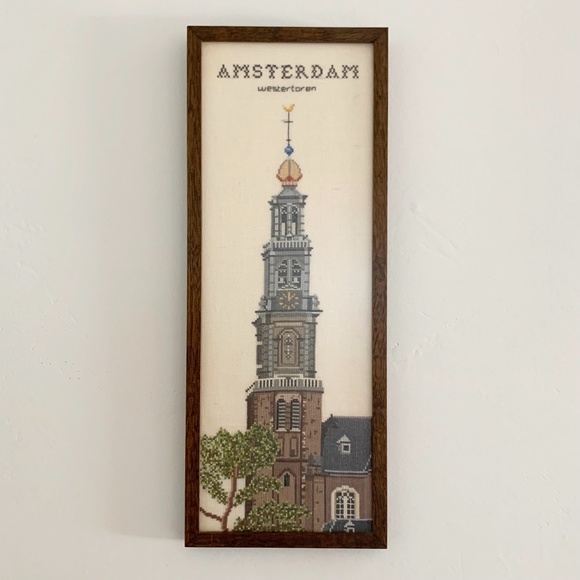 Vintage Other - Vintage Amsterdam Westerkerk Needlepoint Picture